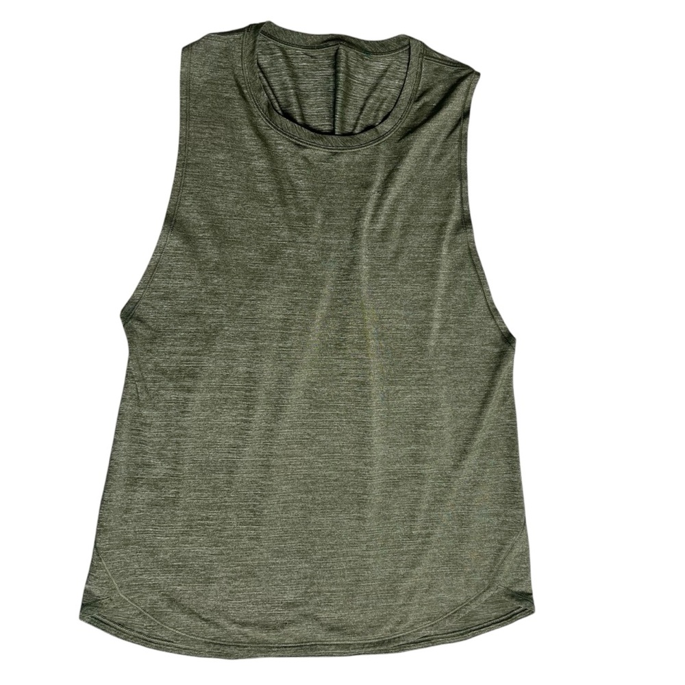 Lululemon In A Cinch Tank Heathered Fatigue Green Tank - Picture 3 of 7